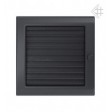 Вентиляційна решітка Kratki 22х22 см графітова з жалюзями Вентиляційна решітка Kratki 22х22 см графітова з жалюзями
