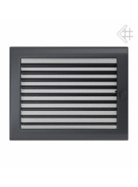 Вентиляційна решітка Kratki 22х30 см графітова з жалюзями
