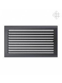 Вентиляційна решітка Kratki 22х37 см графітова з жалюзями