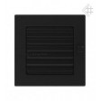 Вентиляційна решітка Kratki 17х17 см чорна з жалюзями Вентиляційна решітка Kratki 17х17 см чорна з жалюзями