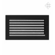 Вентиляційна решітка Kratki 17х30 см чорна з жалюзями Вентиляційна решітка Kratki 17х30 см чорна з жалюзями