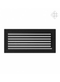 Вентиляційна решітка Kratki 17х37 см чорна з жалюзями