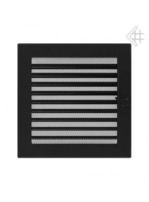 Вентиляційна решітка Kratki 22х22 см чорна з жалюзями