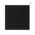 Вентиляційна решітка Kratki 22х22 см чорна з жалюзями Вентиляційна решітка Kratki 22х22 см чорна з жалюзями