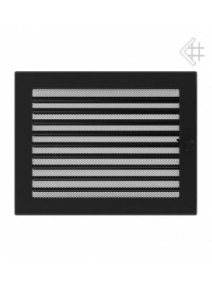 Вентиляційна решітка Kratki 22х30 см чорна з жалюзями