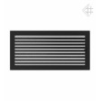 Вентиляційна решітка Kratki 22х45 см чорна з жалюзями