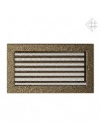 Вентиляційна решітка Kratki 17х30 см чорно-золота з жалюзями