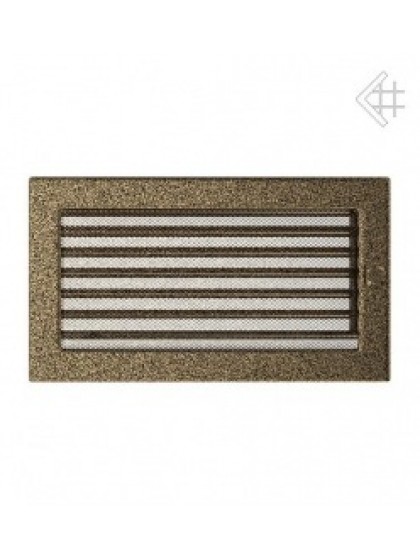 Вентиляційна решітка Kratki 17х30 см чорно-золота з жалюзями Вентиляційна решітка Kratki 17х30 см чорно-золота з жалюзями