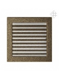 Вентиляційна решітка Kratki 22х22 см чорно-золота з жалюзями