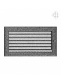 Вентиляційна решітка Kratki 17х30 см чорно-срібна з жалюзями