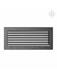 Вентиляційна решітка Kratki 17х37 см чорно-срібна з жалюзями
