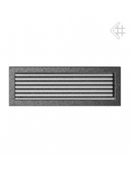 Вентиляційна решітка Kratki 17х49 см чорно-срібна з жалюзями Вентиляційна решітка Kratki 17х49 см чорно-срібна з жалюзями