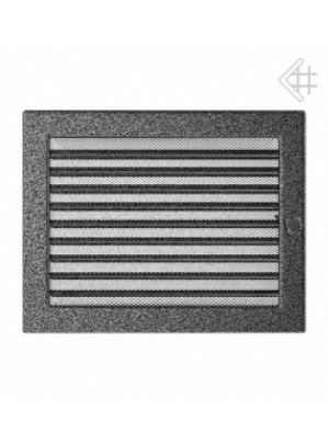 Вентиляційна решітка Kratki 22х37 см чорно-срібна з жалюзями