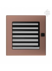 Вентиляційна решітка Kratki 17х17 см мідь гальванічна з жалюзями