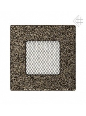 Вентиляційна решітка Kratki 11х11 см чорно-золота