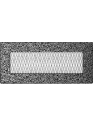 Вентиляційна решітка Kratki 11х24 см чорно-срібна