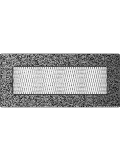 Вентиляційна решітка Kratki 11х24 см чорно-срібна