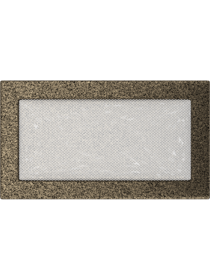 Вентиляційна решітка Kratki 17x30 см чорно-золота