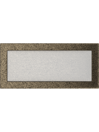 Вентиляційна решітка Kratki 17x37 см чорно-золота