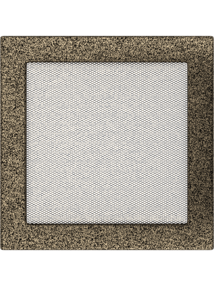 Вентиляційна решітка Kratki 22x22 см чорно-золота