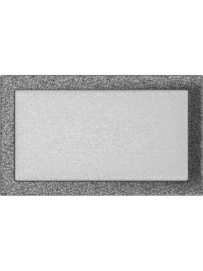 Вентиляційна решітка Kratki 22x37 см чорно-срібна