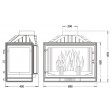Камінна топка Uniflam 700 STANDARD праве скло з шибером