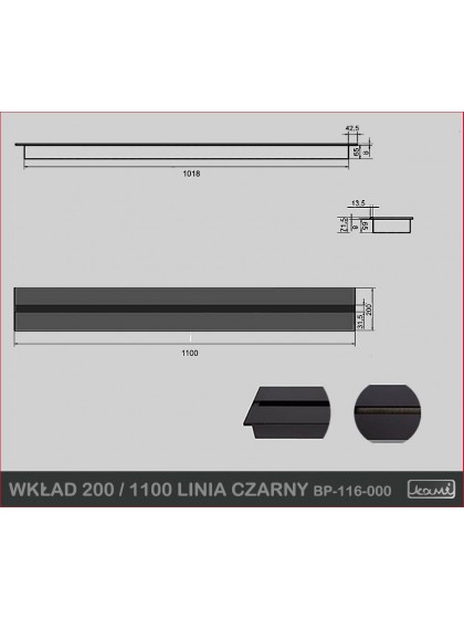 Горелка для биокамина Kami 200×1100 линия