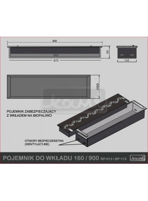 Контейнер для пальника Kami 160×900