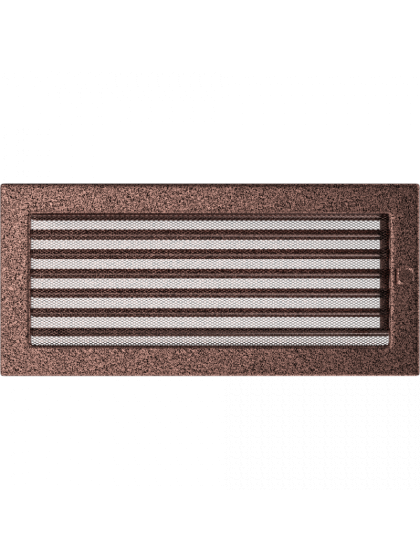 Вентиляційна решітка Kratki 17х37 см мідна з жалюзями Вентиляційна решітка Kratki 17х37 см мідна з жалюзями