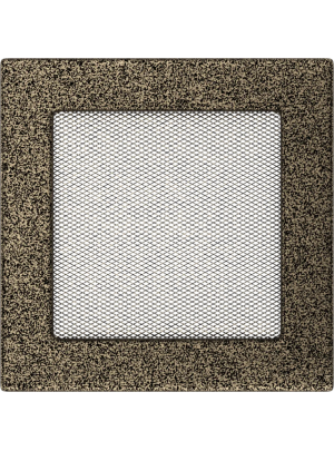 Вентиляційна решітка Kratki 17х17 см чорно-золота