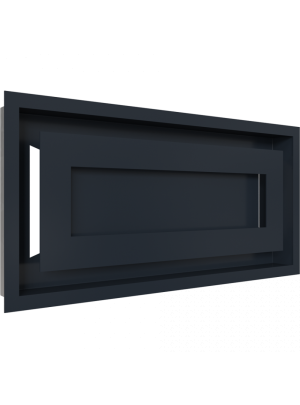 Вентиляційна решітка Kratki 22х45 см WIND графітова