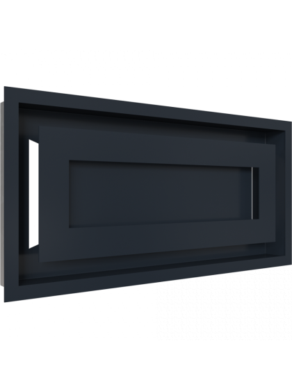 Вентиляційна решітка Kratki 22х45 см WIND графітова