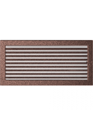 Вентиляційна решітка Kratki 22х45 см мідна з жалюзями