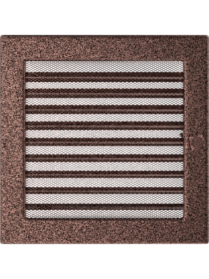 Вентиляційна решітка Kratki 22х22 см мідна з жалюзями Вентиляційна решітка Kratki 22х22 см мідна з жалюзями