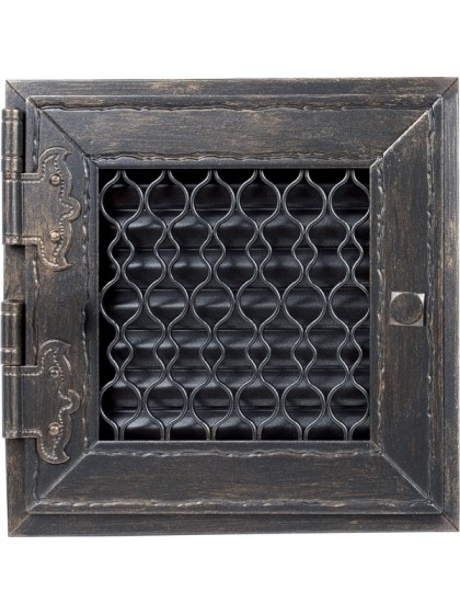 Вентиляційна решітка Kratki 22x22 см RETRO одинарна графітова висувна Вентиляційна решітка Kratki 22x22 см RETRO одинарна графітова висувна