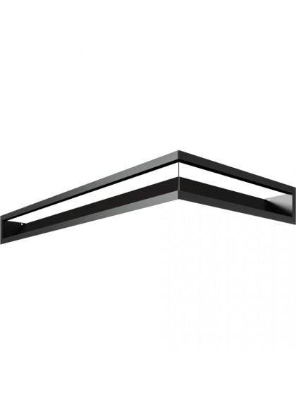 Вентиляційна решітка люфт MODERN кутова ліва чорна 550X780X90 (80) L