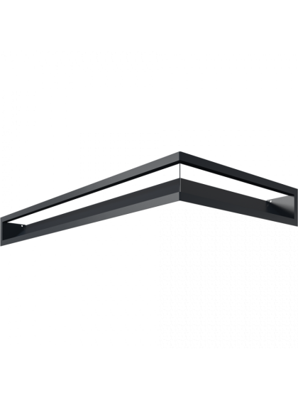 Вентиляційна решітка люфт MODERN кутова ліва графітова 420X820X90 (90) L